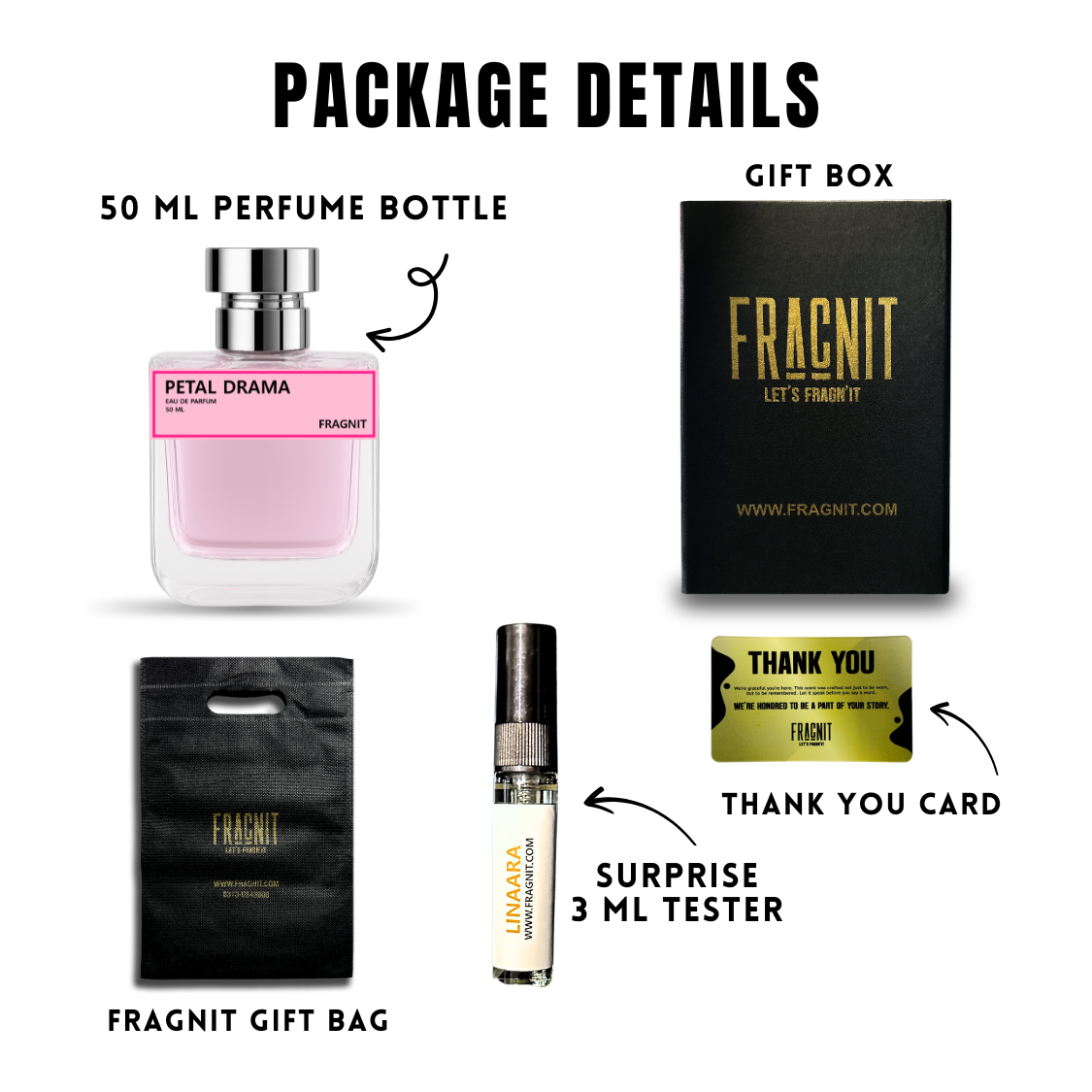Fragnit Petal Drama Perfume – Long-Lasting Eau de Parfum for Women with Peony and Rose Notes