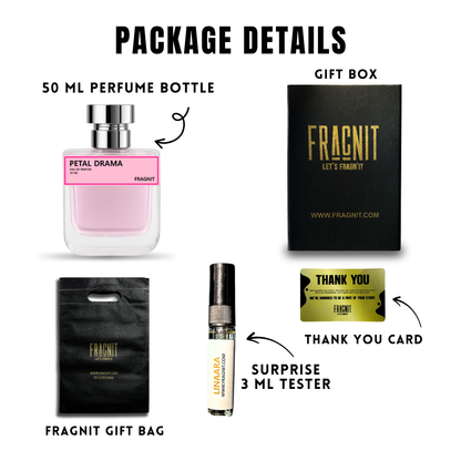 Fragnit Petal Drama Perfume – Long-Lasting Eau de Parfum for Women with Peony and Rose Notes