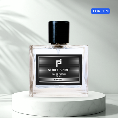 Noble Spirit by Fragnit – Fresh Woody Aromatic Men’s Perfume Bottle on Elegant Background