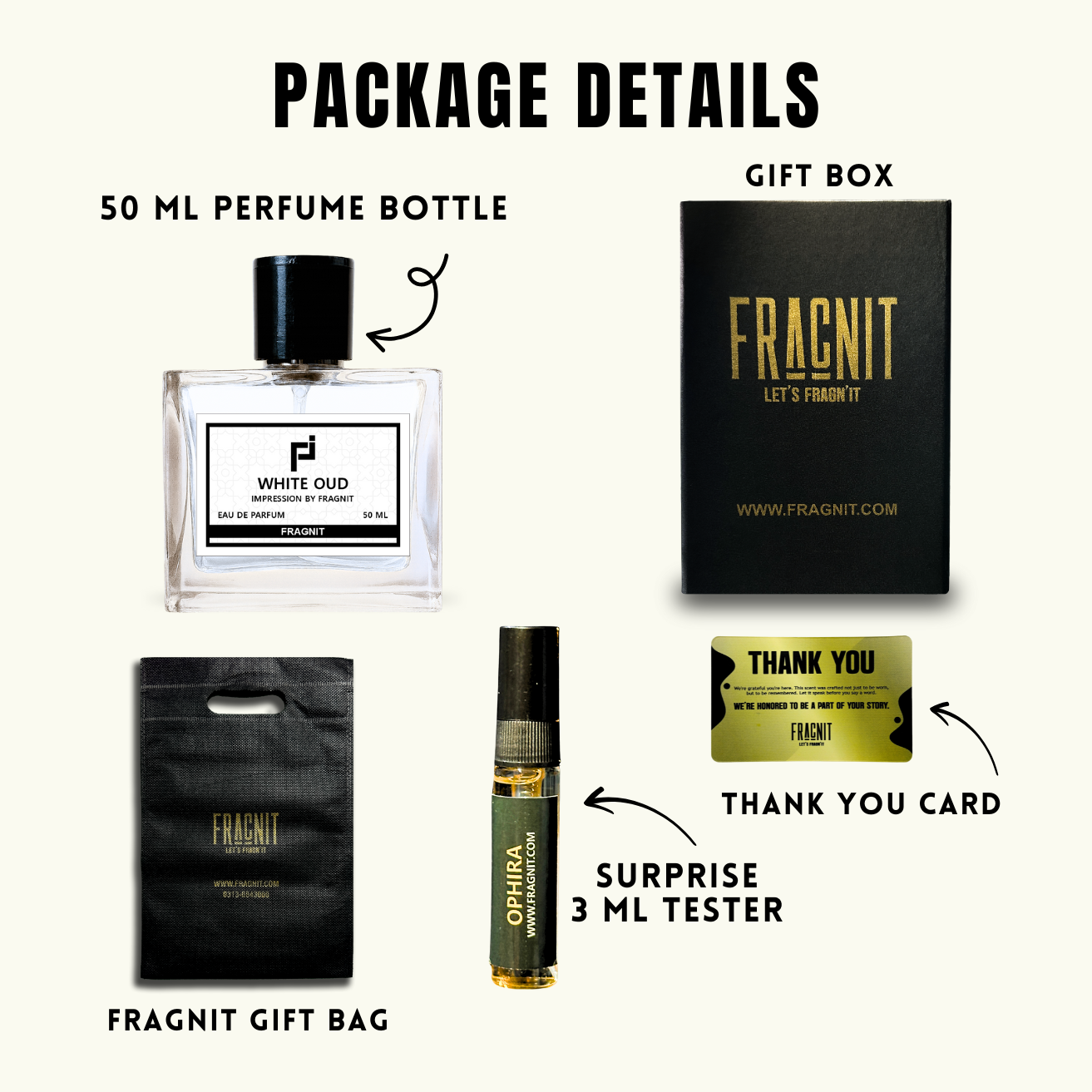 Fragnit White Oud Perfume – Long Lasting Arabic Eau de Parfum for Men and Women