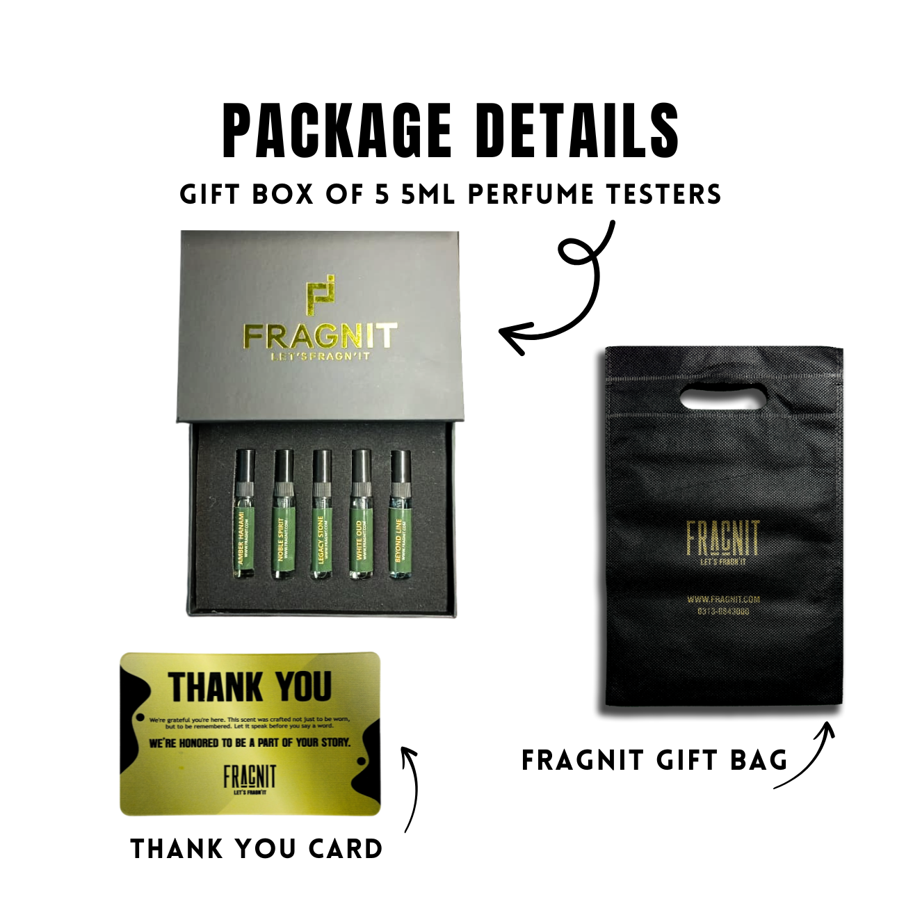 Travel-size perfume testers for men – Fragnit set